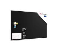 ALLboards Tableau à Craie Noir Magnétique avec Cadre en Aluminium Premium EXPO 180x120cm