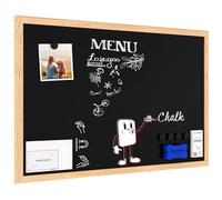 ALLboards Tableau à Craie Noir Magnétique avec Cadre en Bois 60x40cm