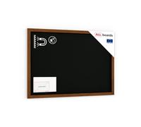 ALLboards Tableau à Craie Noir Magnétique avec Cadre en Bois Laqué 100x80cm, Tableau pour Ecrire