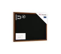 ALLboards Tableau à Craie Noir Magnétique avec Cadre en Bois Laqué 120x90cm, Tableau Magnetique Mural