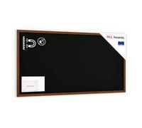 ALLboards Tableau à Craie Noir Magnétique avec Cadre en Bois Laqué 200x100cm, Grande ardoise craie