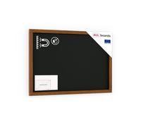 ALLboards Tableau à Craie Noir Magnétique avec Cadre en Bois Laqué 60x40cm, Tableau Noir