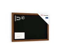 ALLboards Tableau à Craie Noir Magnétique avec Cadre en Bois Laqué 90x60cm, Tableau Noir Magnétique