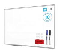 ALLboards Tableau blanc magnétique 150x100 cm avec cadre en Whiteboard aluminium + accessoires - Série TM IDEA® Flex