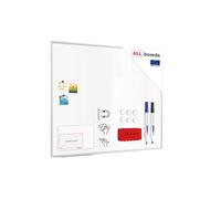 ALLboards Tableau Blanc Magnétique Effaçable à Sec avec Cadre en Aluminium Premium EXPO 120x100cm, Whiteboard