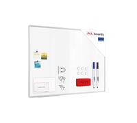 ALLboards Tableau Blanc Magnétique Effaçable à Sec avec Cadre en Aluminium Premium EXPO 120x90cm, Whiteboard