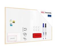 ALLboards Tableau Blanc Magnétique Effaçable à Sec avec Cadre en Bois 200x120cm, Whiteboards