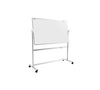 ALLboards Tableau Blanc Mobile Double Face Magnétique Effaçable à Sec avec Cadre en Aluminium 220x100cm, Tableau Blanc Mobile Rotatif Whiteboard