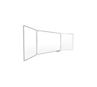 ALLboards Tableau Blanc Scolaire Type Triptyque avec Cadre en Aluminium 150x100cm//300cm, Tableau Blanc Magnétique Whiteboard avec