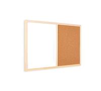 ALLboards Tableau COMBI en liège et blanc magnétique - 60×40 cm - cadre en bois