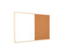 ALLboards Tableau COMBI en liège et blanc magnétique - 90×60 cm - cadre en bois