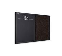 ALLboards Tableau COMBI en liége - magnétique 60×40 cm marron/noir cadre en bois laqué noir