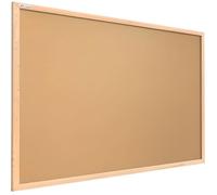 ALLboards Tableau en Liège avec Cadre en Bois 90x60cm, Tableau d'Affichage Liège