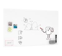 ALLboards Tableau en verre magnétique mat pour projection 140 x 80 cm + ACCESSOIRES