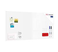 ALLboards Tableau magnétique effaçable à sec SLIMboard sans cadre 120×60 cm + ACCESSOIRES