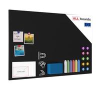 ALLboards Tableau Magnétique en Métal à Craie Noir 90x60cm, MetalBoards pour tout type d'Aimants
