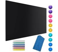 ALLboards Tableau Magnétique en Métal à Craie Noir 60x40cm, MetalBoards pour tout type d'Aimants