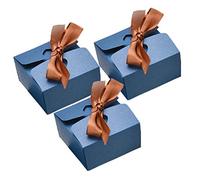 Allbusky Lot de 30 boîtes à bonbons en papier pour mariage et fête, bleu