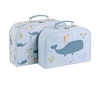 ALLC B.V. Lot de 2 valisettes : océan Valise, Jeunesse Unisexe, Multicolore (Multicolore), Taille Unique
