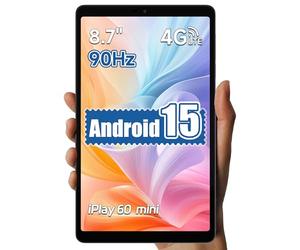 ALLDOCUBE iPlay 60 Mini - Tablette 8,7 Pouces - Android 15, Allwinner Octa-Core, 12Go+ 64Go, Écran 90Hz IPS 400 Nits, Widevine L1 Netflix, WiFi/4G LTE/GPS