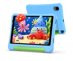 ALLDOCUBE Tablette Enfants 8 Pouces, Contrôle Parental, iWawa, Tablette Android 15 Éducative pour Enfants, T310, 1280x800, 32Go Rom, 5000mAh, WiFi, 3,5mm, Tablette Tactile avec Coque Antichocs Bleu
