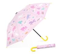 alldomess Parapluie Pliant Enfant, Parapluie Compact au Vent et Facile à Ouvrir pour Garçons et Filles, Parapluie Portable et Durable pour l'École et les Voyages, Licornes Arc-en-Ciel