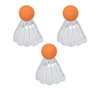 alldoro 60052 XXL Volants de Plumes Set de 3, Volant de Plumes géant env. 14 cm, Badminton, Tennis, Volants de Rechange pour Jouer à la Plage et à l'extérieur, Blanc