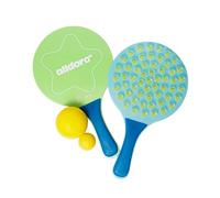 alldoro 60070 Stick & Play Lot de 4 Raquettes avec 2 balles, 2 Raquettes avec côté Ventouse pour 2 Modes de Jeu, Enfants à partir de 3 Ans, 20 x 35 cm, Multicolore