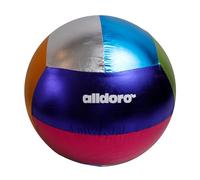 alldoro 60299 XXL Balle métallique, Balle pour Enfants, Polyester/PVC, Balle de Jeu pour Enfants à partir de 3 Ans, scintille, étincelle 60 cm