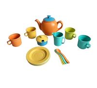 alldoro 60422 Service à thé avec théière - Set de 15 pièces pour Les Cuisines d'enfants, en mélange de Plastique et de Paille de blé, ecofriendly