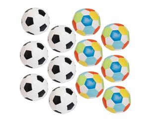 alldoro 63094 Softball - Ballon de Football Mou, 6 pcs, pour Enfants à partir de 0 Mois, 10 cm, Multicolore, Blanc-Noir