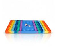 alldoro 67151 - Push & Play - Jeu de dés avec Chiffres et Couleurs - Pop it - Jeu de société à Bulles - Jouet pour soulager Le Stress - pour Enfants et Adultes - Environ 32,5 x 19 cm - Arc-en-Ciel