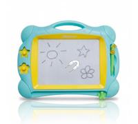 alldoro Ardoise Magique Magnétique pour Enfants, écran Noir et Blanc | Tableau à dessin 32 x 25 cm, stylet & 3 tampons inclus, curseur d'effacement, pour la maison, en voyage, en voiture