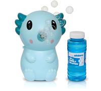 alldoro Axolotl 60618 Machine à Bulles pour Enfants à partir de 3 Ans avec 100 ML de Liquide à Bulles Turquoise 11 x 9 x 14 cm