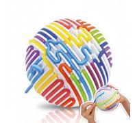 alldoro Balle sensorielle Fidget, Ø 11 cm, 16 Lacets colorés à Enfiler | Rangement intégré, jouet Montessori créatif, idéal TDAH, anti-stress et motricité pour enfants dès 3 ans
