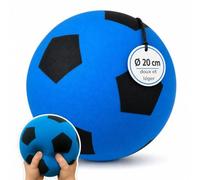 alldoro Ballon de Football en Mousse, Ø 20 cm, Extra Doux, pour Enfants à partir de 0 Ans, Silencieux et léger, pour l'intérieur et l'extérieur