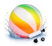 alldoro Ballon de plongée et d'eau 2 en 1, Ø 20 cm, Pompe et adaptateurs | Gonflable à l'air pour jouer hors de l'eau, remplissable pour le fond, vacances, piscine, plage et jardin