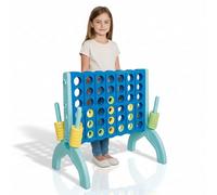 alldoro Puissance 4 XL, Jeu géant d'alignement, Jumbo, 73 x 72,5 cm | Jeu de stratégie dès 3 ans, intérieur & extérieur, pour la maison, le jardin, la crèche, l'école & les événements