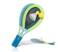 alldoro Set Badminton XL & Soft-Tennis, 4 pièces, Beach-Ball géant | set de badminton jumbo, 2 grandes raquettes (62 cm), jardin, plage & piscine, jeu d'extérieur dès 5 ans