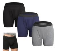 Alldry Sous-vêtement pour homme, anti-fuite, réutilisable, en coton ultra absorbant pour les personnes âgées, 3 pièces - A, S
