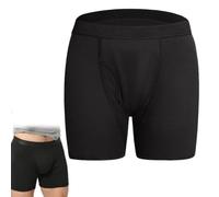Alldry Sous-vêtement pour homme, anti-fuite, réutilisable, en coton ultra absorbant pour les personnes âgées, Noir , L