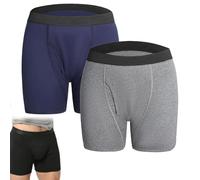 Alldry Sous-vêtement pour homme, anti-fuite, réutilisable, en coton ultra absorbant pour les personnes âgées, 2 pièces C., XL