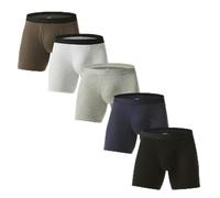 Alldry Sous-vêtements Homme Coton Ultra Absorbant Boxer Incontinence Boxer Slip Slip Confortable Respirant, 5 pièces-F, 5XL