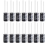 ALLECIN 15 Pièces Condensateur 1000uF 16V Condensateurs Électrolytiques Aluminium 1000μF 16Volts 10x17MM Electrolytic Capacitor 1000 uF MFD 105°C