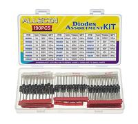 ALLECIN 20 Valeurs Kit de Diode 1N4001 1N4002 1N4003 1N4004 1N4005 1N4006 1N4007 1N4148 1N5404 1N5406 1N5408 1N5817 1N5819 1N5822 RL207 UF4007 FR107 FR207 15SQ045 10A10 Diodes Schottky Redressement