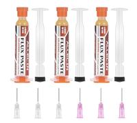 ALLECIN 3 Pièces 10mL Flux de Soudure Sans Plomb Flux de Pâte à Braser 10CC Pâte à Souder à Flux Solder Flux Paste AEC-808 pour Réparation Électronique