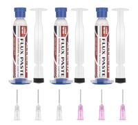 ALLECIN 3 Pièces Flux Soudure Sans Nettoyage 10mL Flux de Pâte à Souder Sans Plomb Flux de Pâte à Braser 10CC Solder Flux Paste à la Colophane AEC-558 pour SMD PCB BGA Électronique