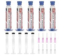 ALLECIN 5 Pièces 10mL Flux Soudure Sans Nettoyage 10CC Flux de Pâte à Souder Sans Plomb Flux de Pâte à Braser No Clean Solder Flux Paste à la Colophane AEC-558 pour SMD PCB BGA Électronique