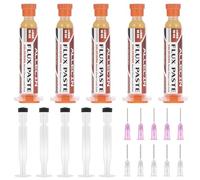 ALLECIN 5 Pièces Flux de Soudure 10mL Sans Plomb Flux de Pâte à Braser 10CC Pâte à Souder à Flux Solder Flux Paste AEC-808 pour Réparation Électronique
