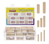 ALLECIN 8 Valeurs Kit de Cheville Bois 8MM 6MM 10MM Tourillon Bois Rainurées M6 M8 M10 Assortiment de Chevilles pour Meubles Woodworking Bricolage Artisanat (Lot de 225 pièces)